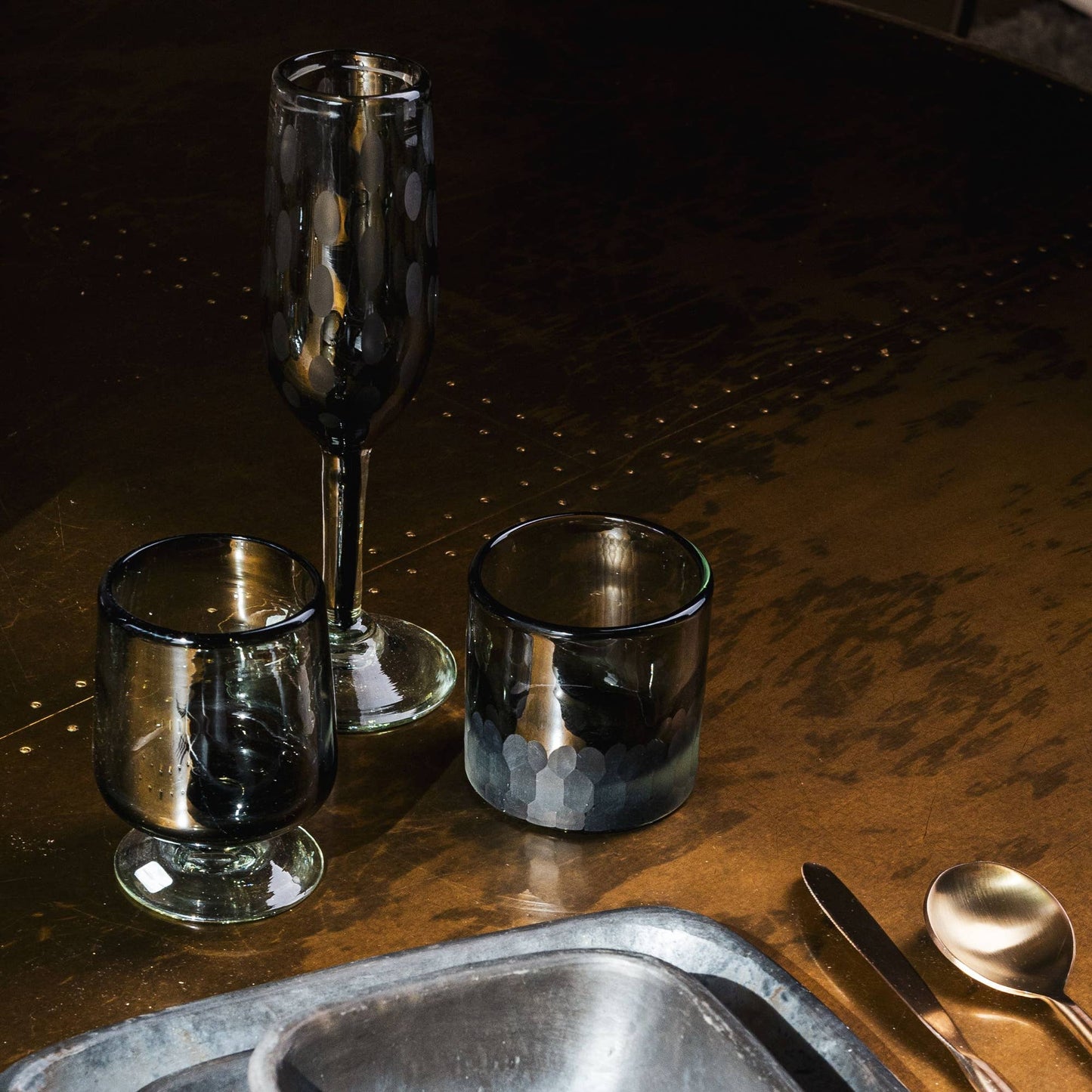Handblown Short Stemmed Wine Glass