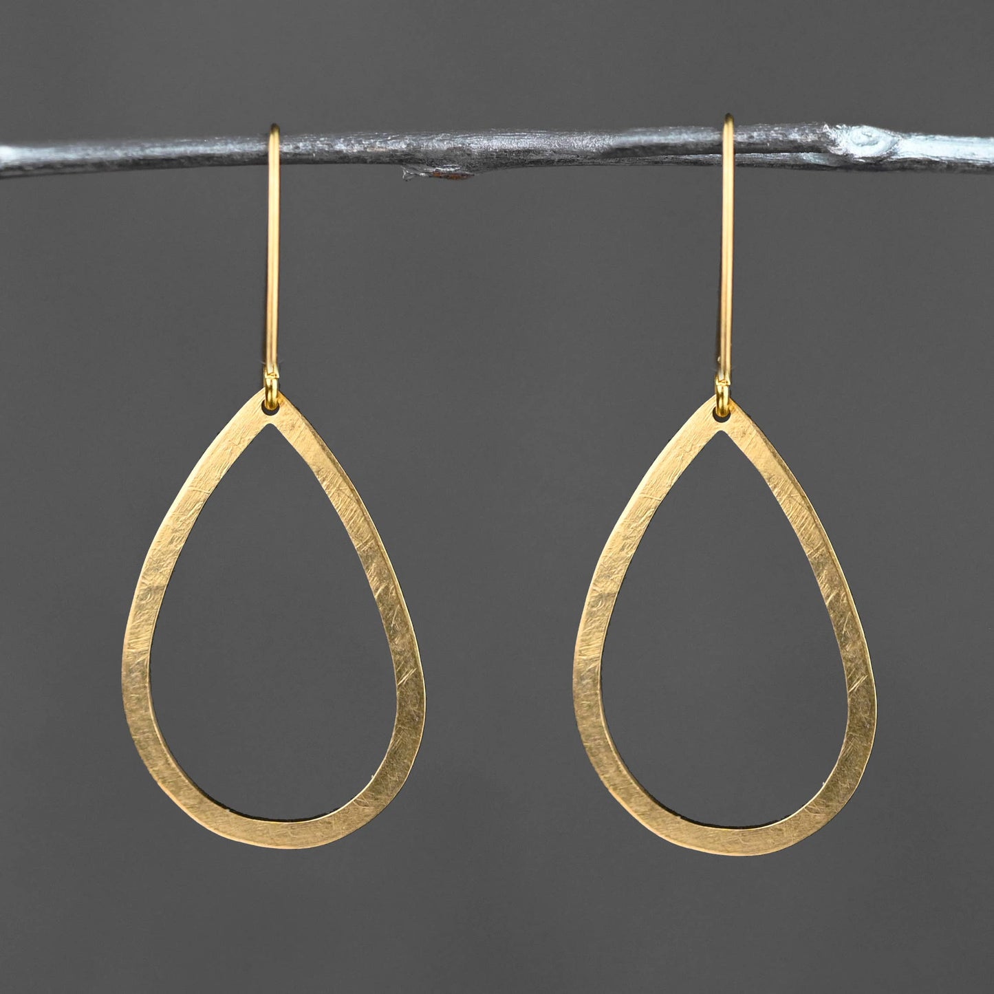 Hammered Brass Open Tear