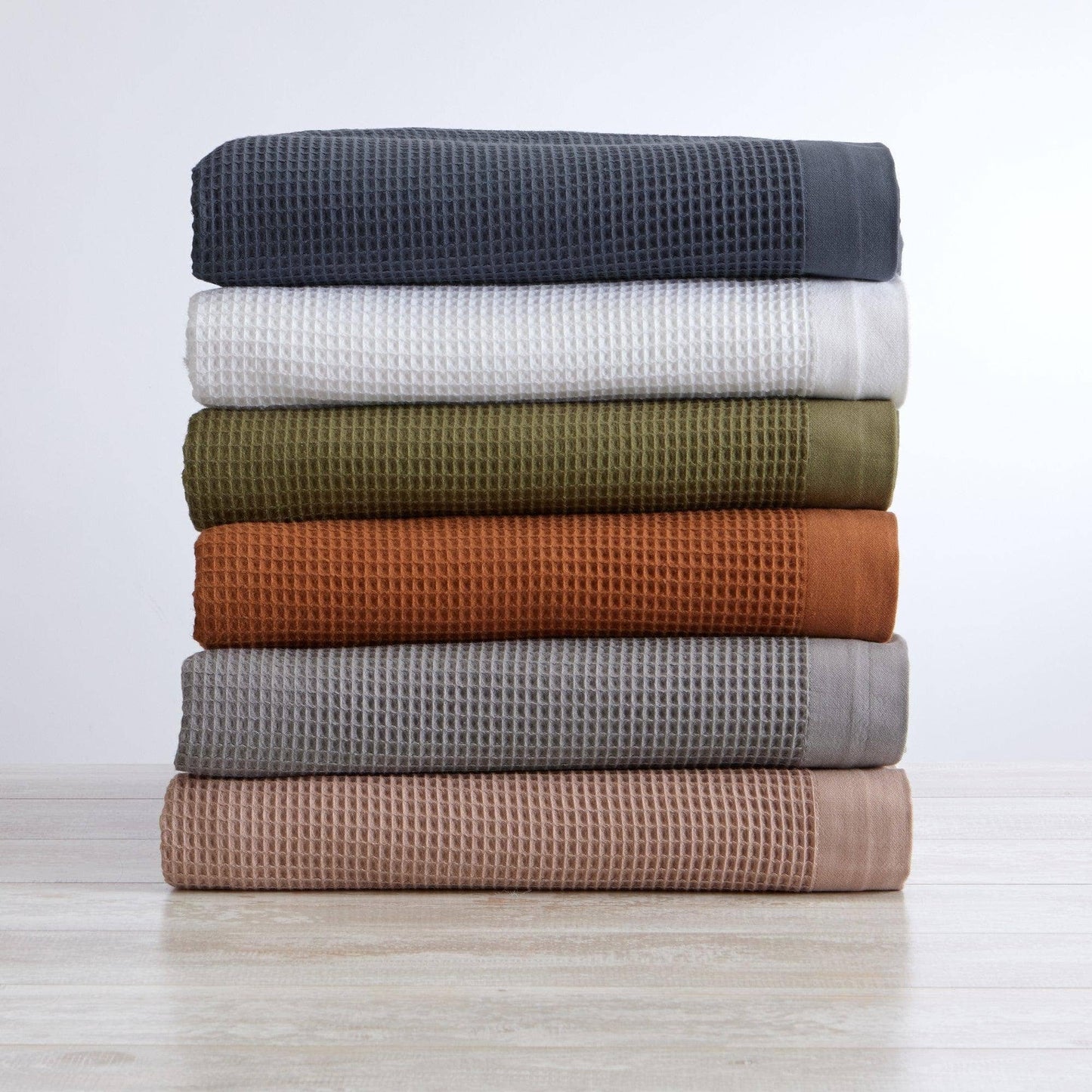 100% Cotton Small Waffle Weave Blanket - Hazel Collection