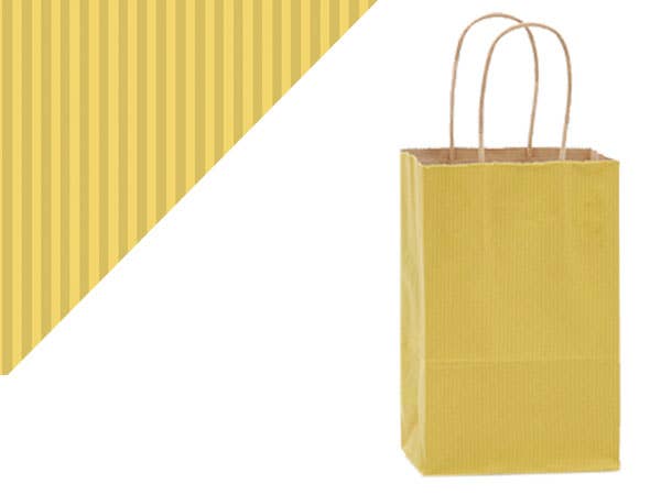Recycled Shadow Stripe Kraft Paper Retail Shopping Bags