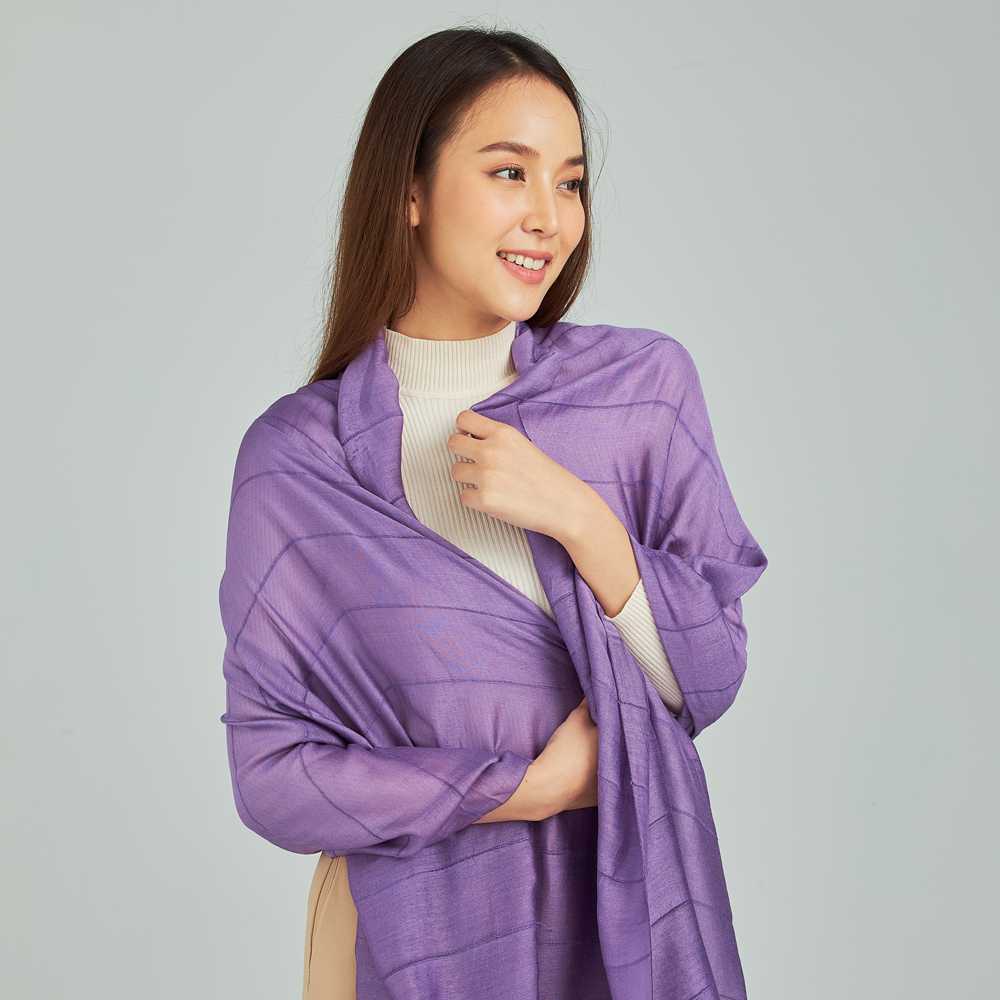 55% Silk 45% Linen Fair Trade Shawl for Spring, Summer, Fall