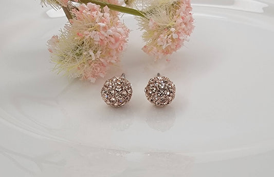 ROUND BALL POST EARRINGS.