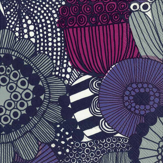 Paper Lunch Napkin 20 Ct Siirtolapuutarha Purple Marimekko