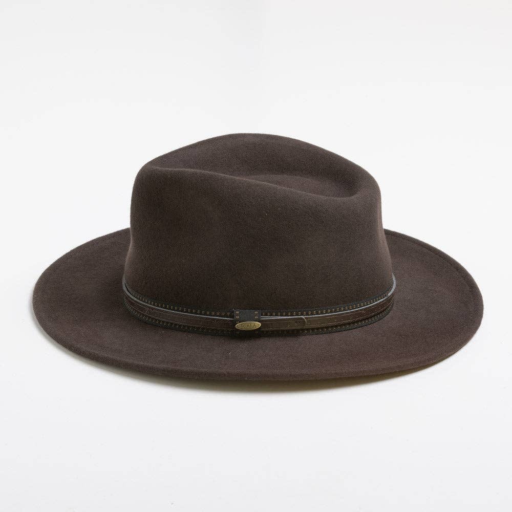 Mens Winter Wool Felt Crushable Hat- San Antonio
