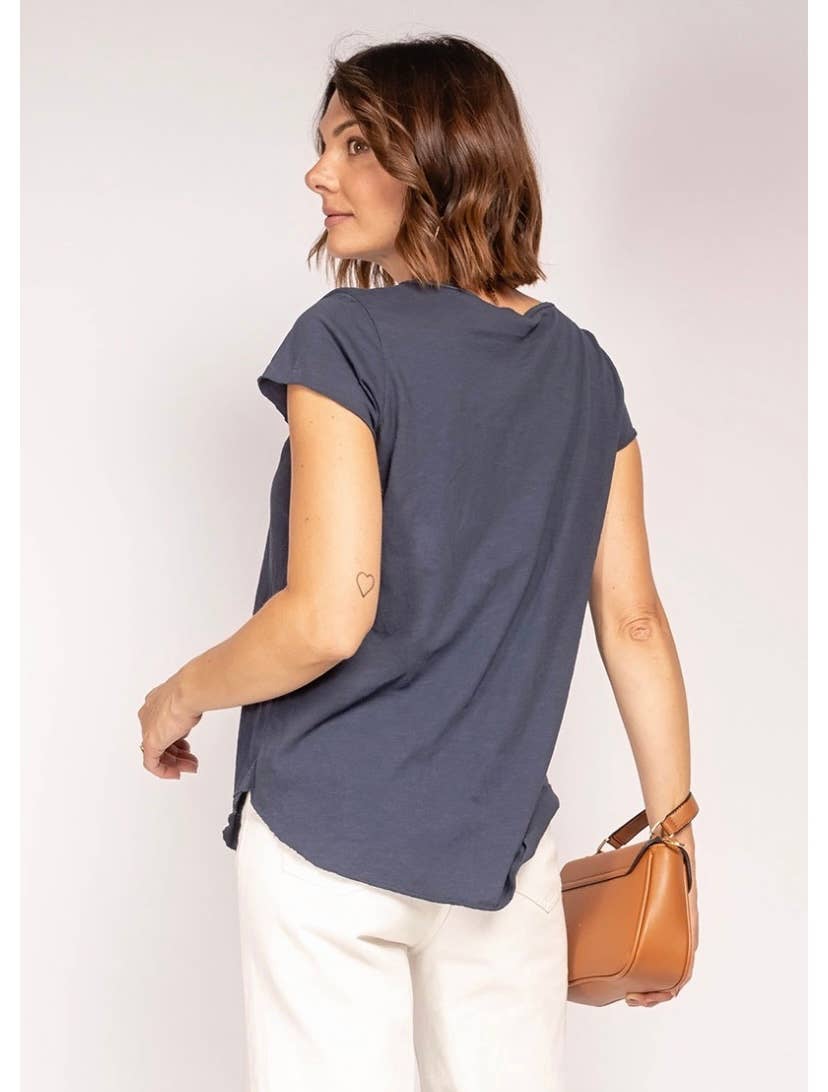 COTTON T-SHIRT ROUND NECK, BASIC 8117