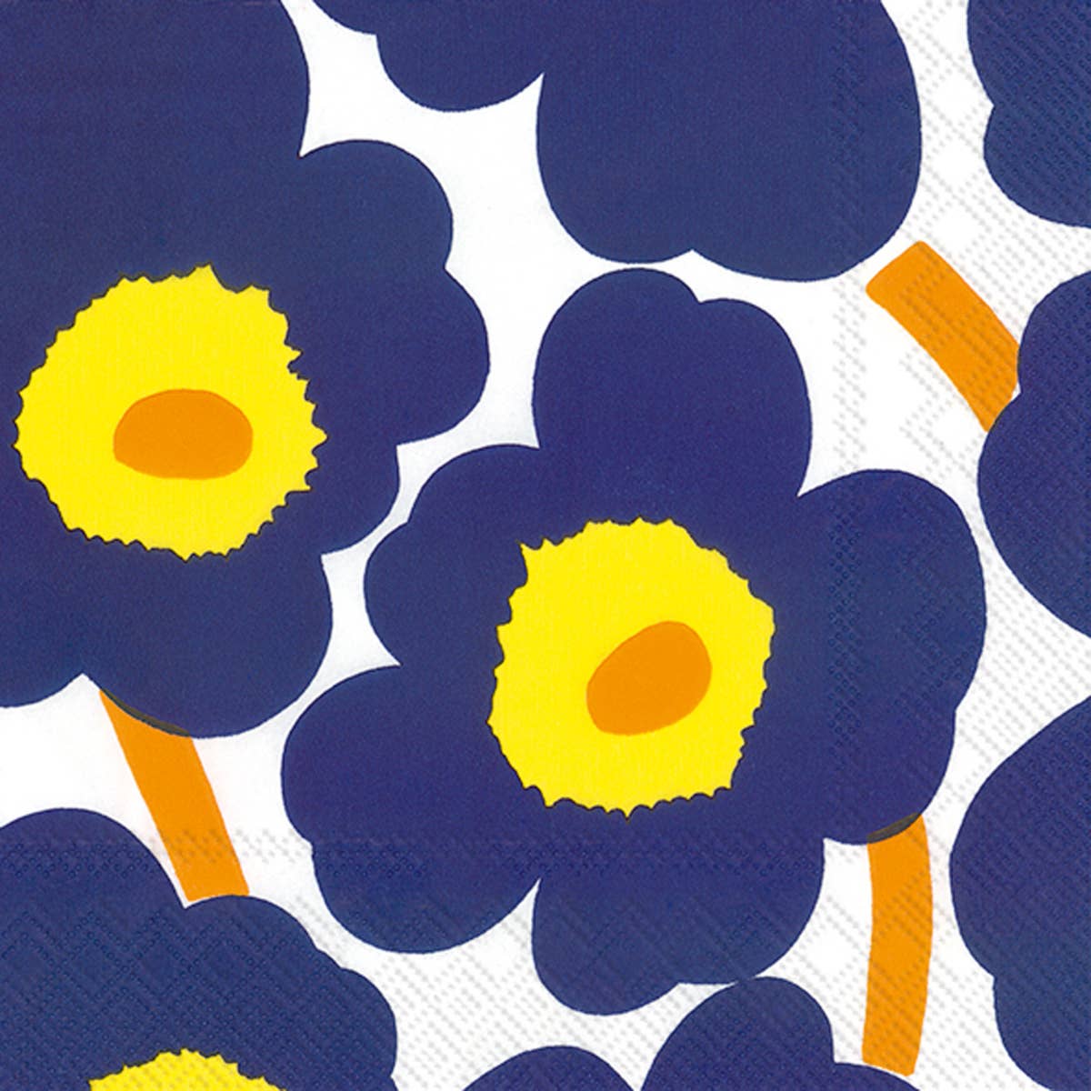 Paper Lunch Napkins Set/20 Unikko Dark Blue