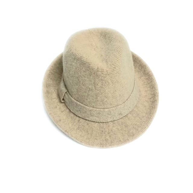 23S-0822 Boiled Wool Small Brim Fedora Hat