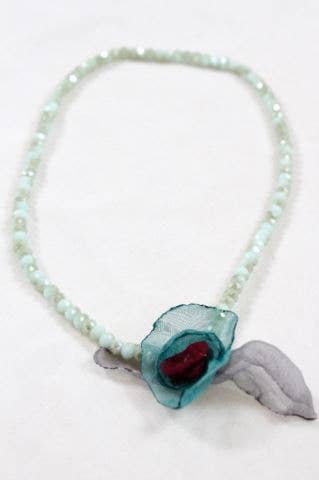 Mint Double Crystal Flower Bracelet -The Classics Collection- B1-1022