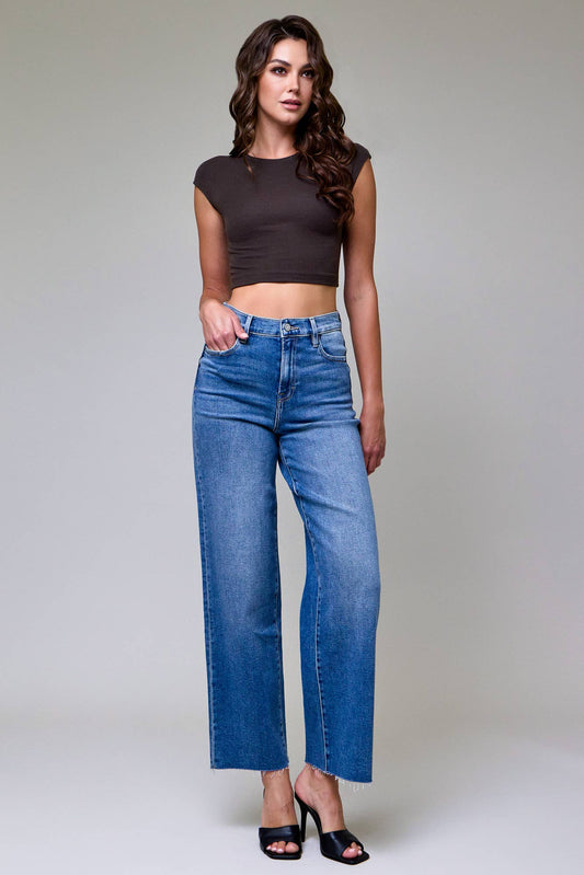 Medium Dark Clean Stretch Dad Jean