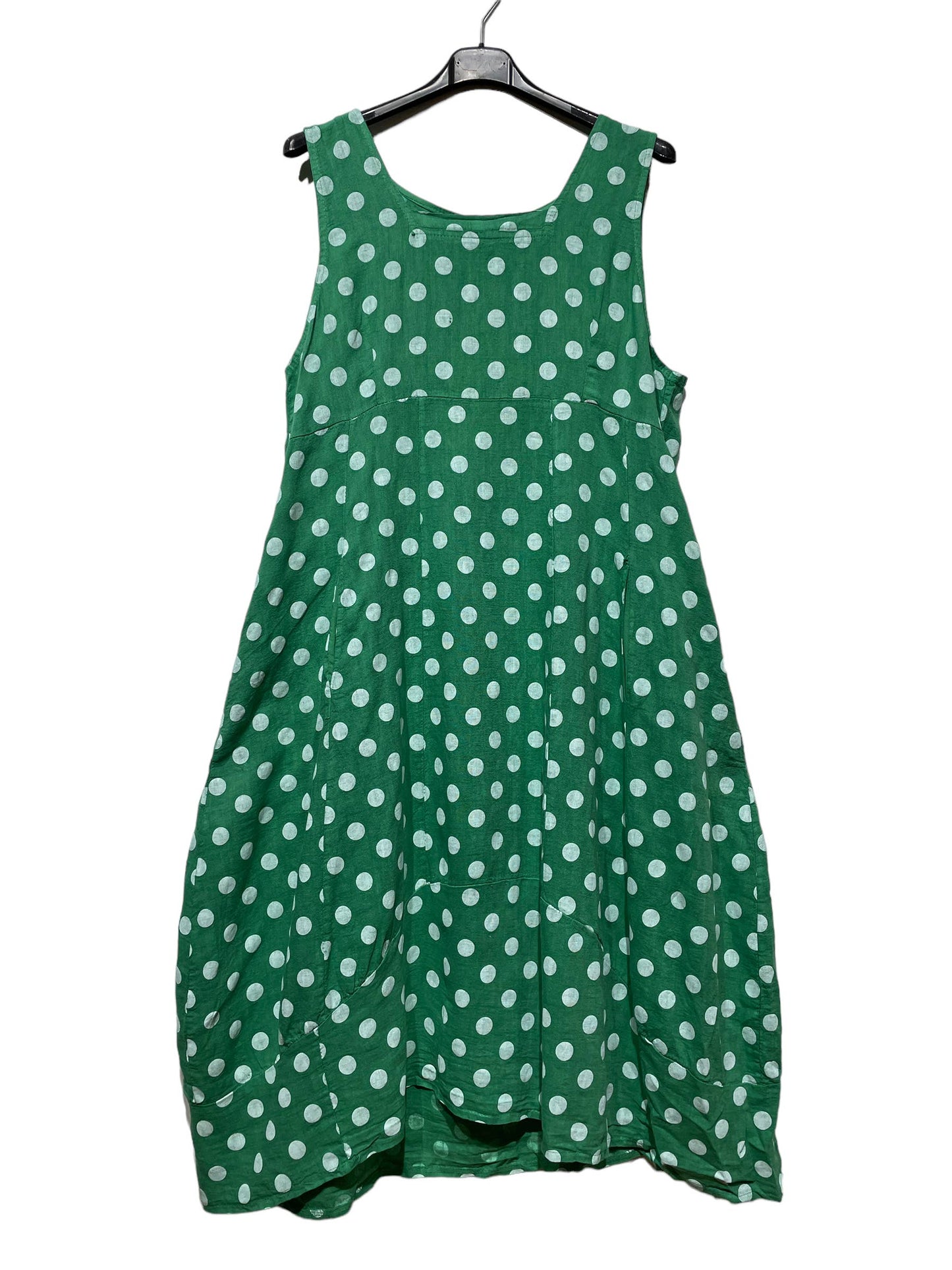 322 POLKA DOT DRESS IN LINEN SPRING SUMMER CLOTHING