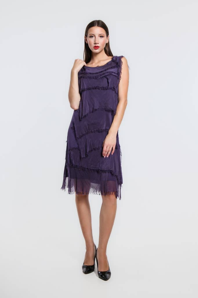 Mariana Silk Ruffle Dress (DT202)