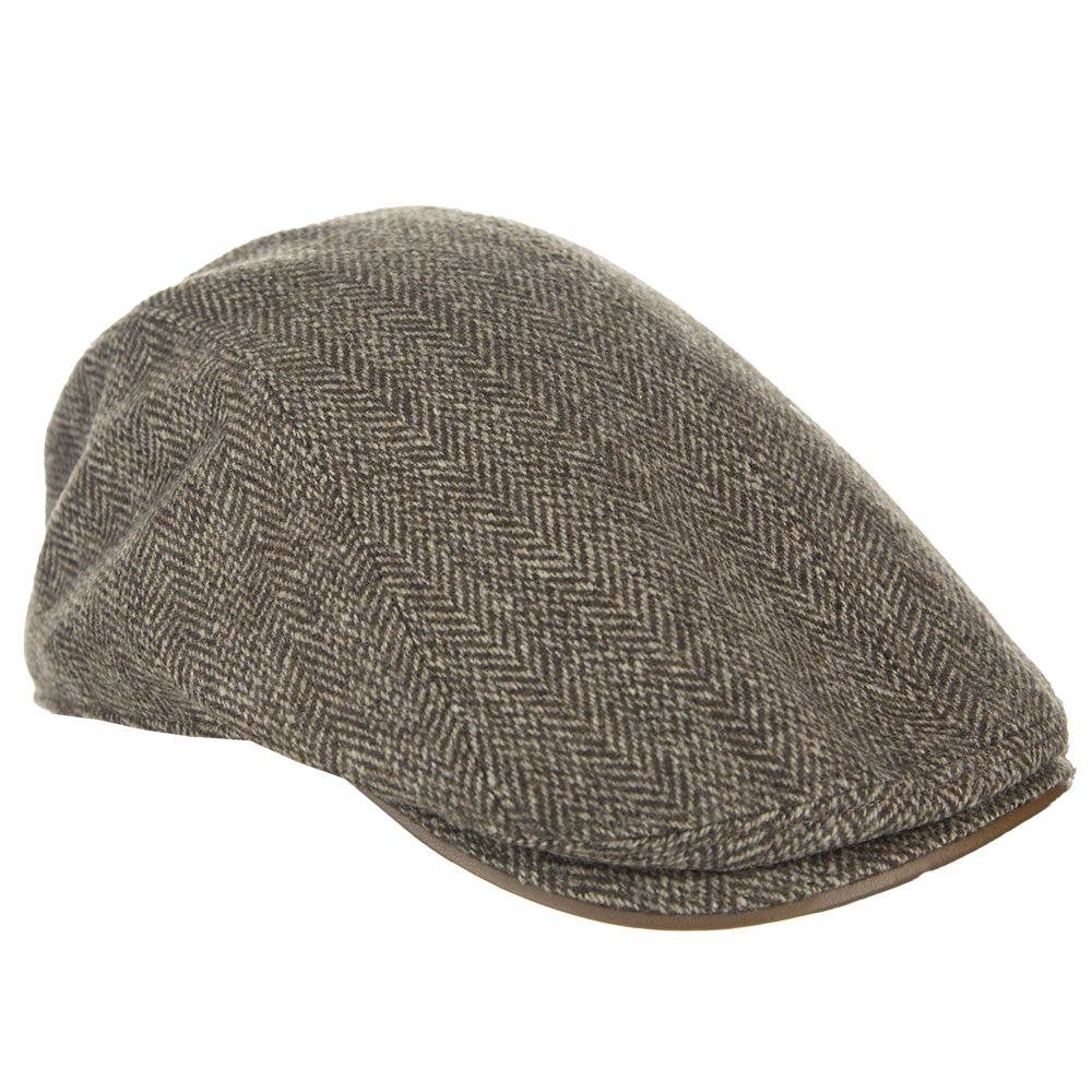 Mens Winter Wool Ivy Hat Vegan Leather Peak- Dillon