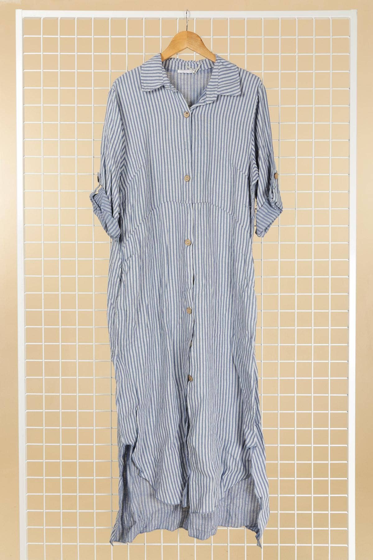 100% linen shirt dress made in Italy 821275