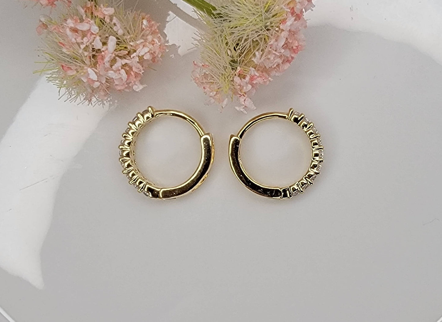 CZ CLICKER EARRINGS.