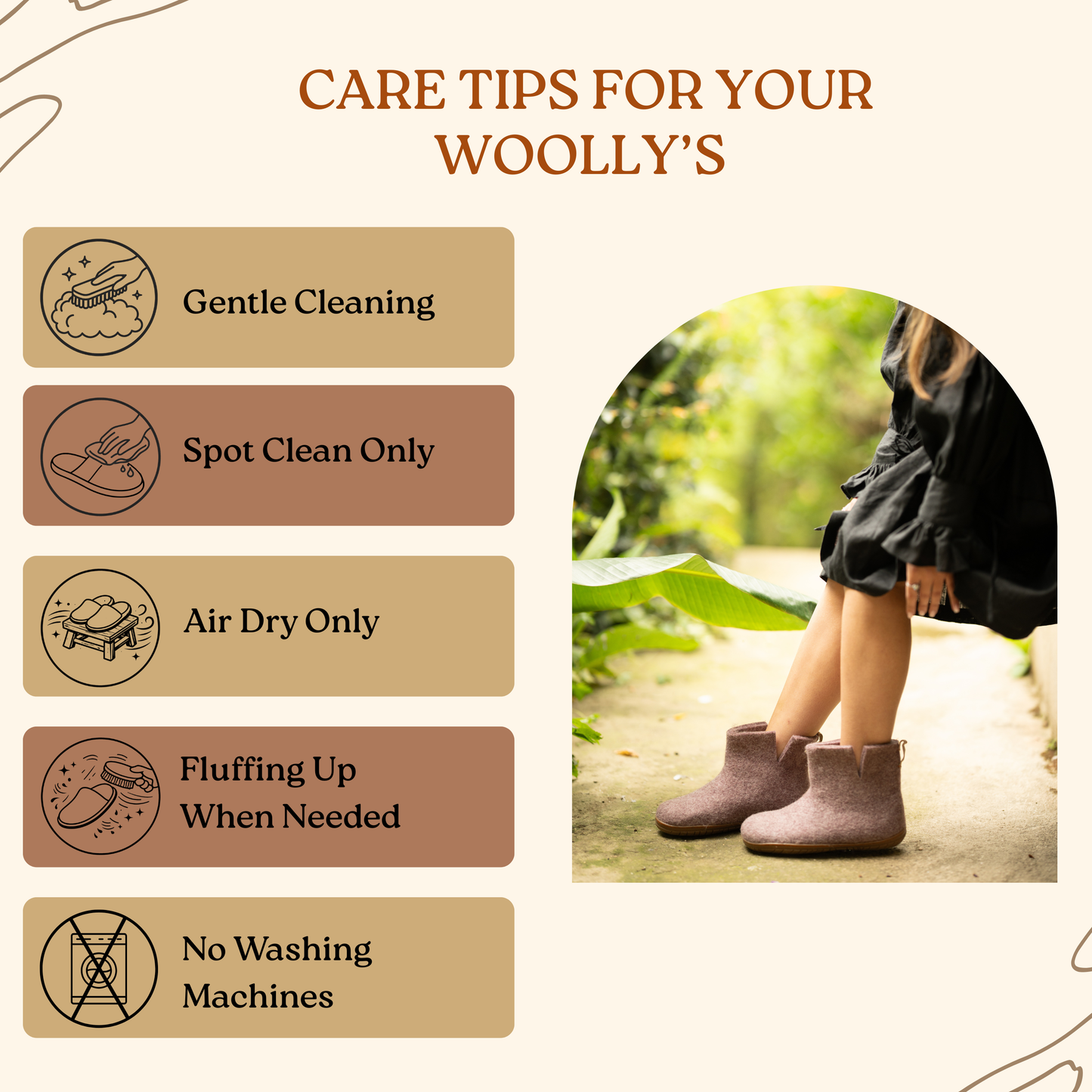 Indoor Open Heel Slippers With Leather Sole - Light Brown