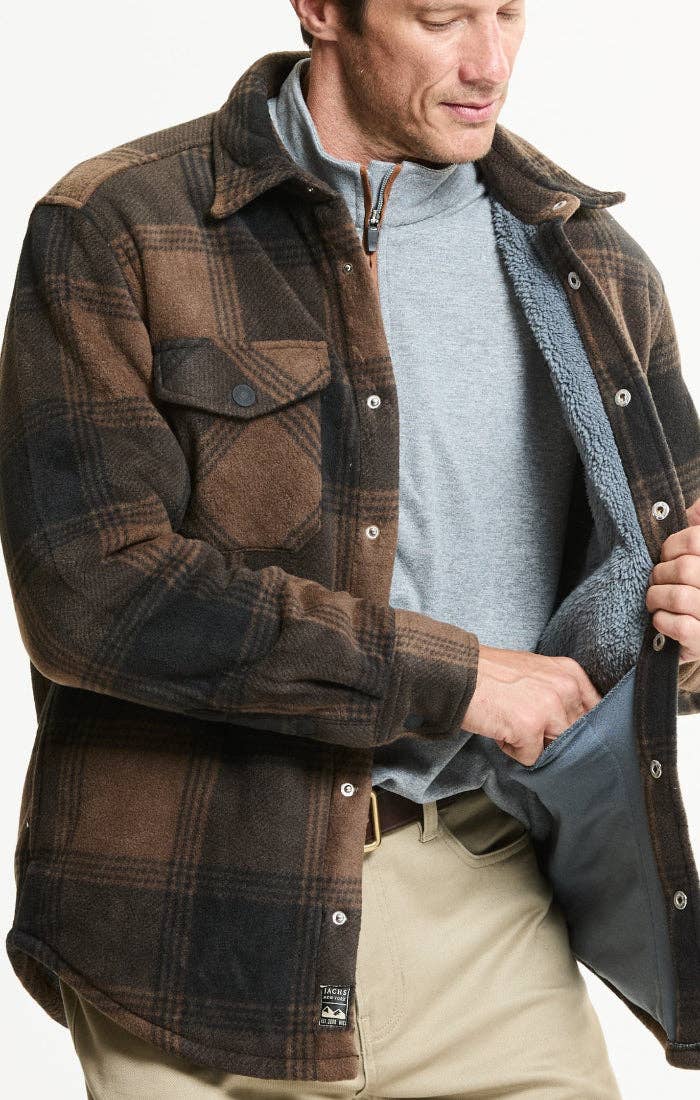 Sherpa Bonded Plaid Overshirt