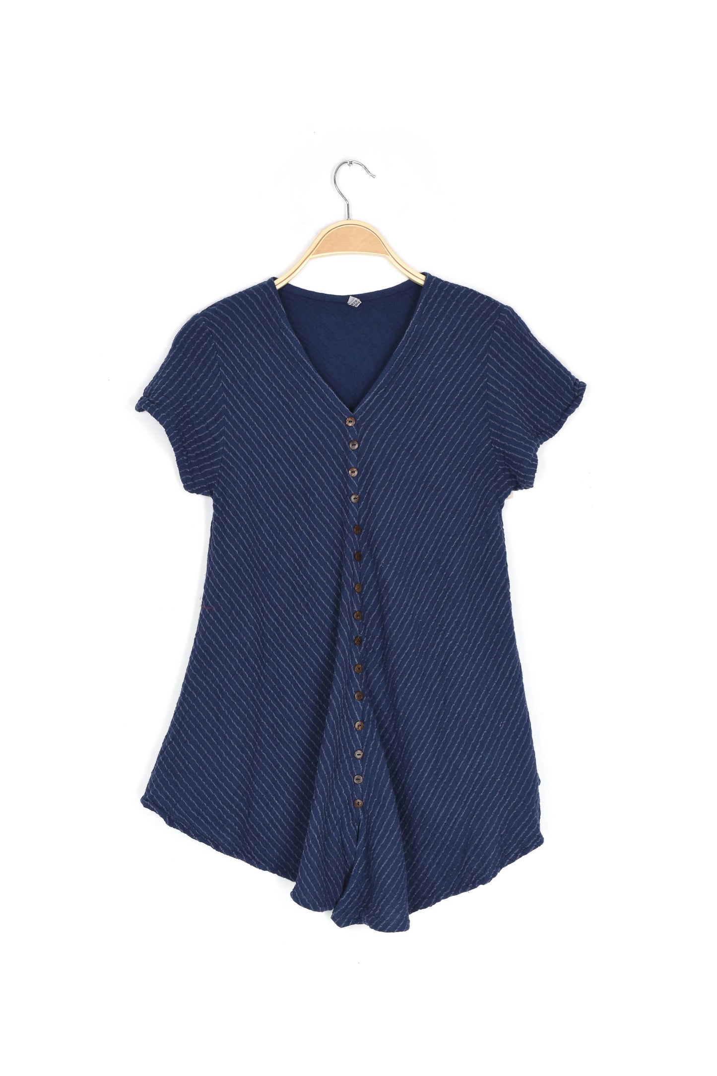 Striped Cotton Button Front Top-07452 (S/M, L/X, XXL)