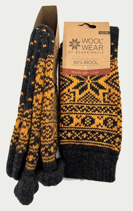 Wool Wear of Scandinavia Nordic Stars Wool Socks WW50 C/G