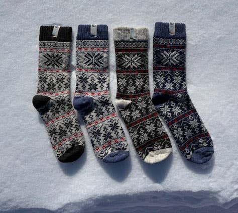 Viking Knits Bergen Norway Pattern Wool Socks VKB8