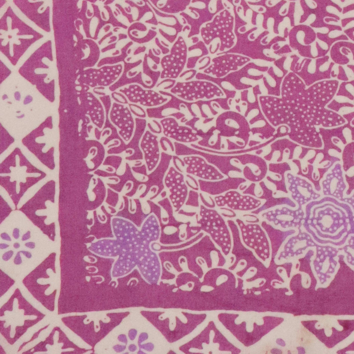 Hand Dyed Batik Bandana, 100% Soft Cotton, Pink Lilac