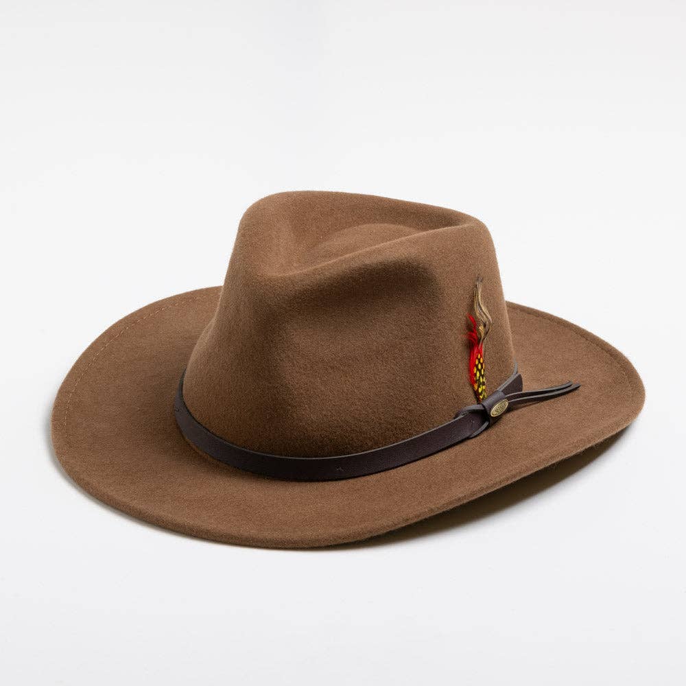 Mens Winter Wool Felt Crushable Hat- Dakota