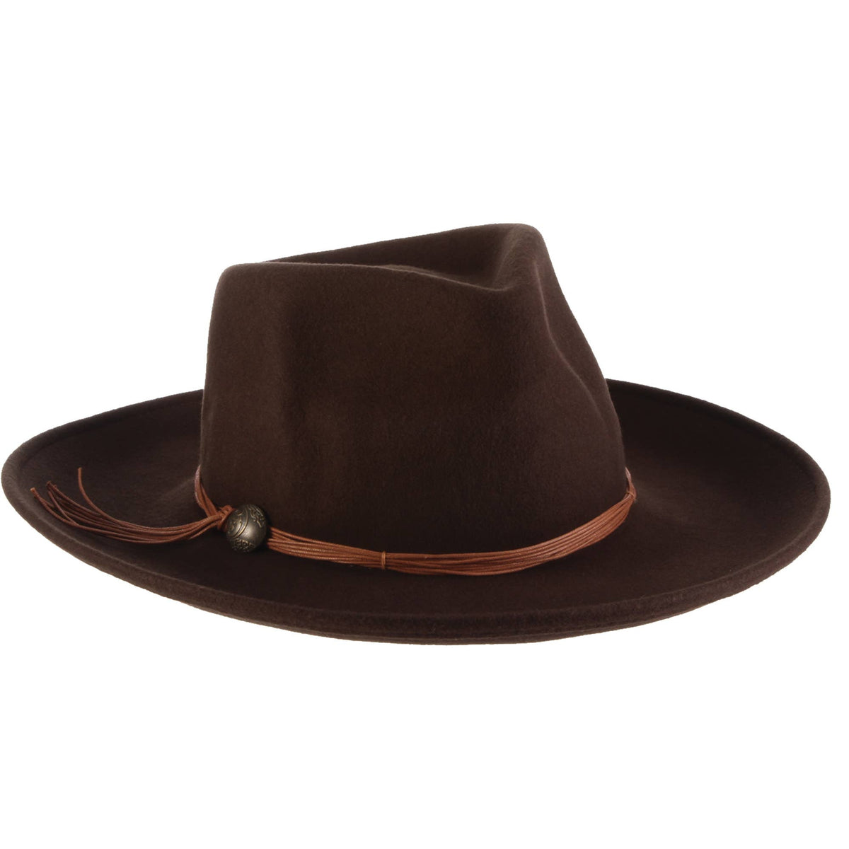 Womens Fall Wool Felt Rancher Hat Wide Brim- Palermo