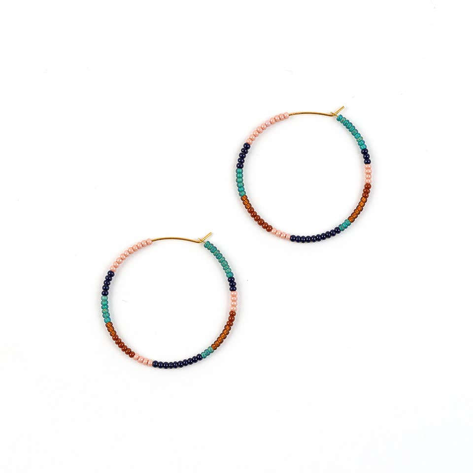 Beaded Hoop Earrings