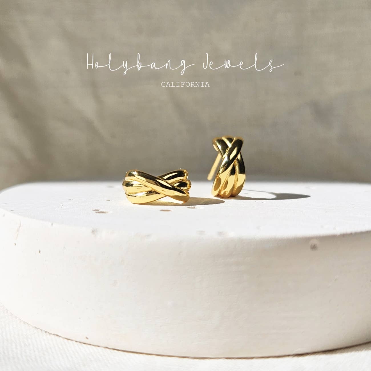 DAINTY BRAIDED EARRINGS - E-H4181