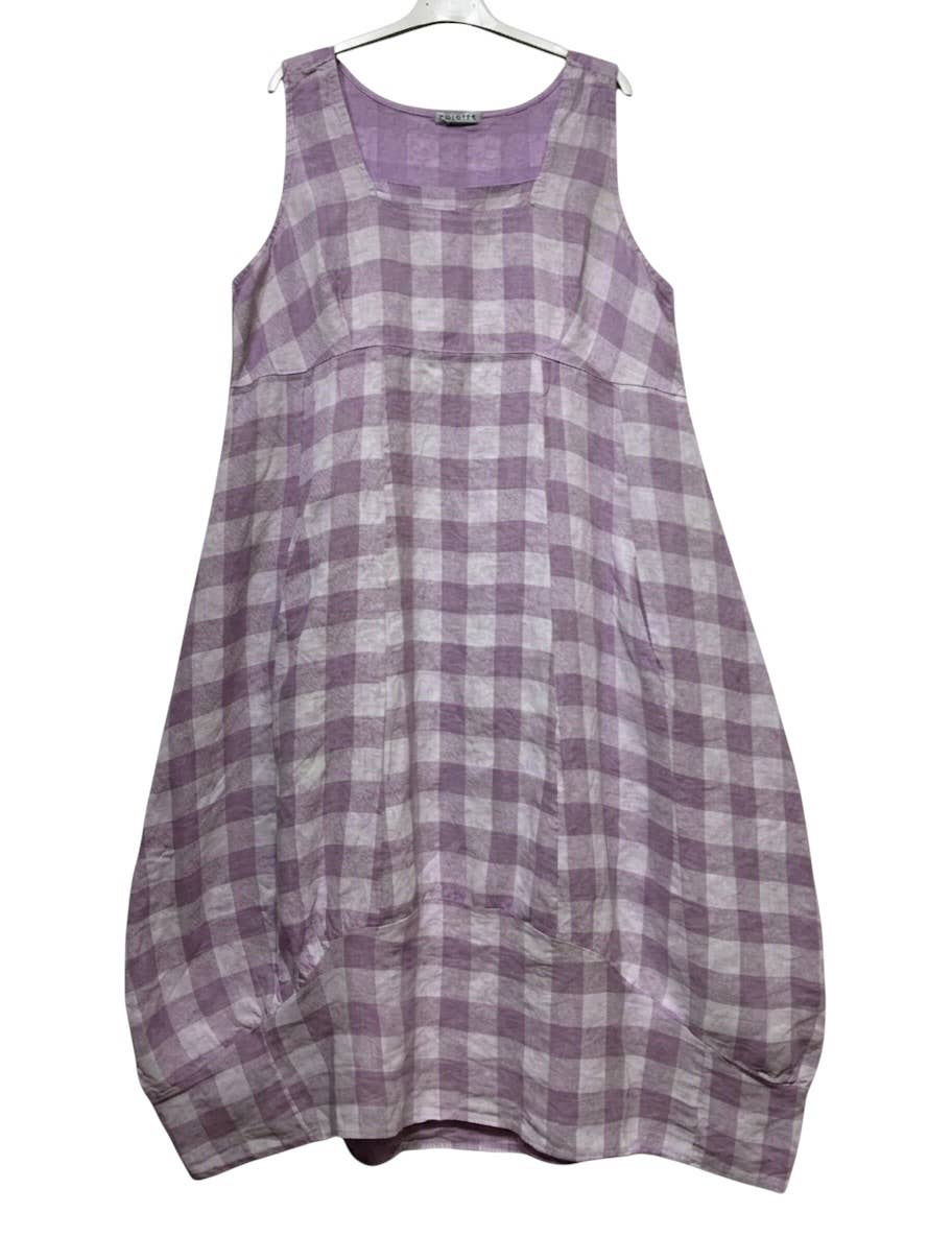 Gingham Linen Dress