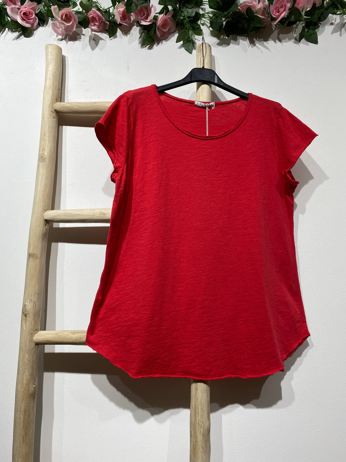 COTTON T-SHIRT ROUND NECK, BASIC 8117