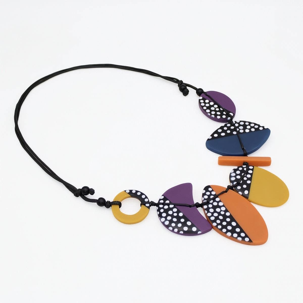 Warm Multi Polka Dot Inez Necklace