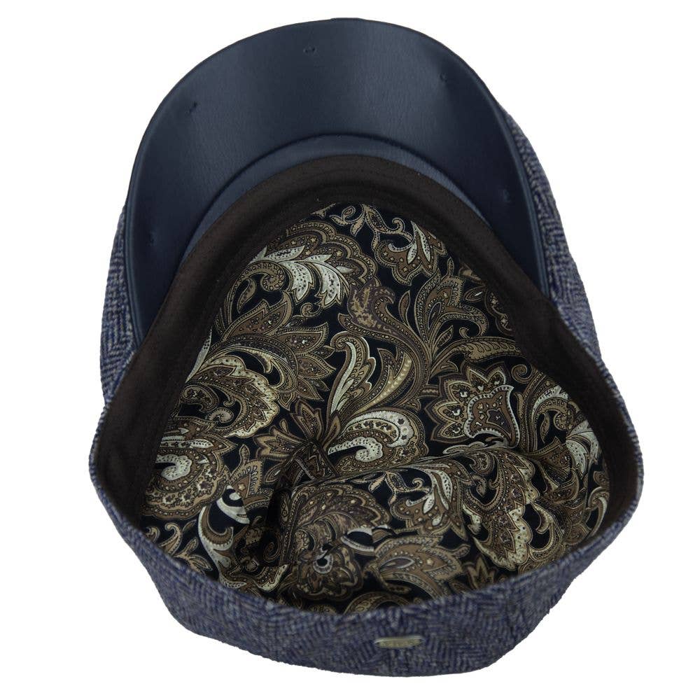Mens Winter Wool Ivy Hat Vegan Leather Peak- Dillon