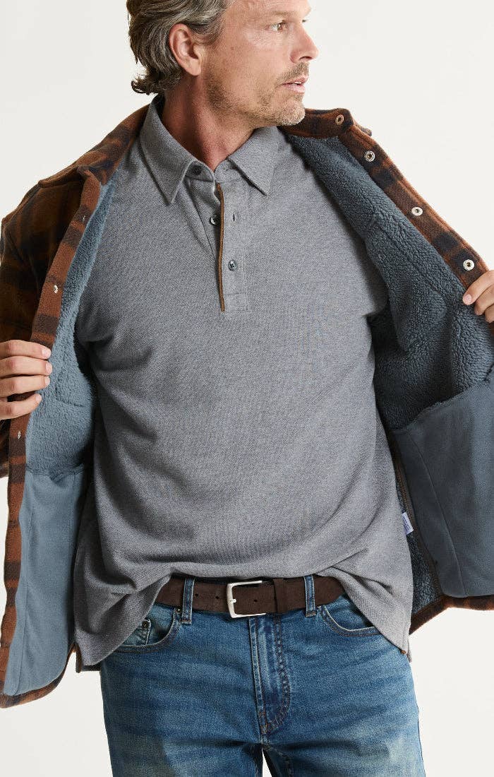 Sherpa Bonded Plaid Overshirt