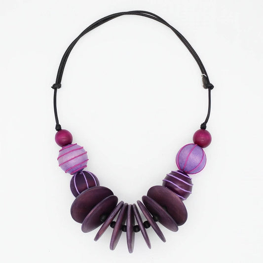 Chunk Purple Indie Statement Necklace