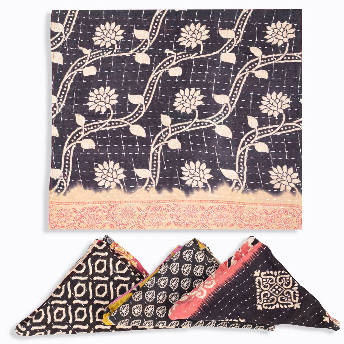 Black Kantha Napkins