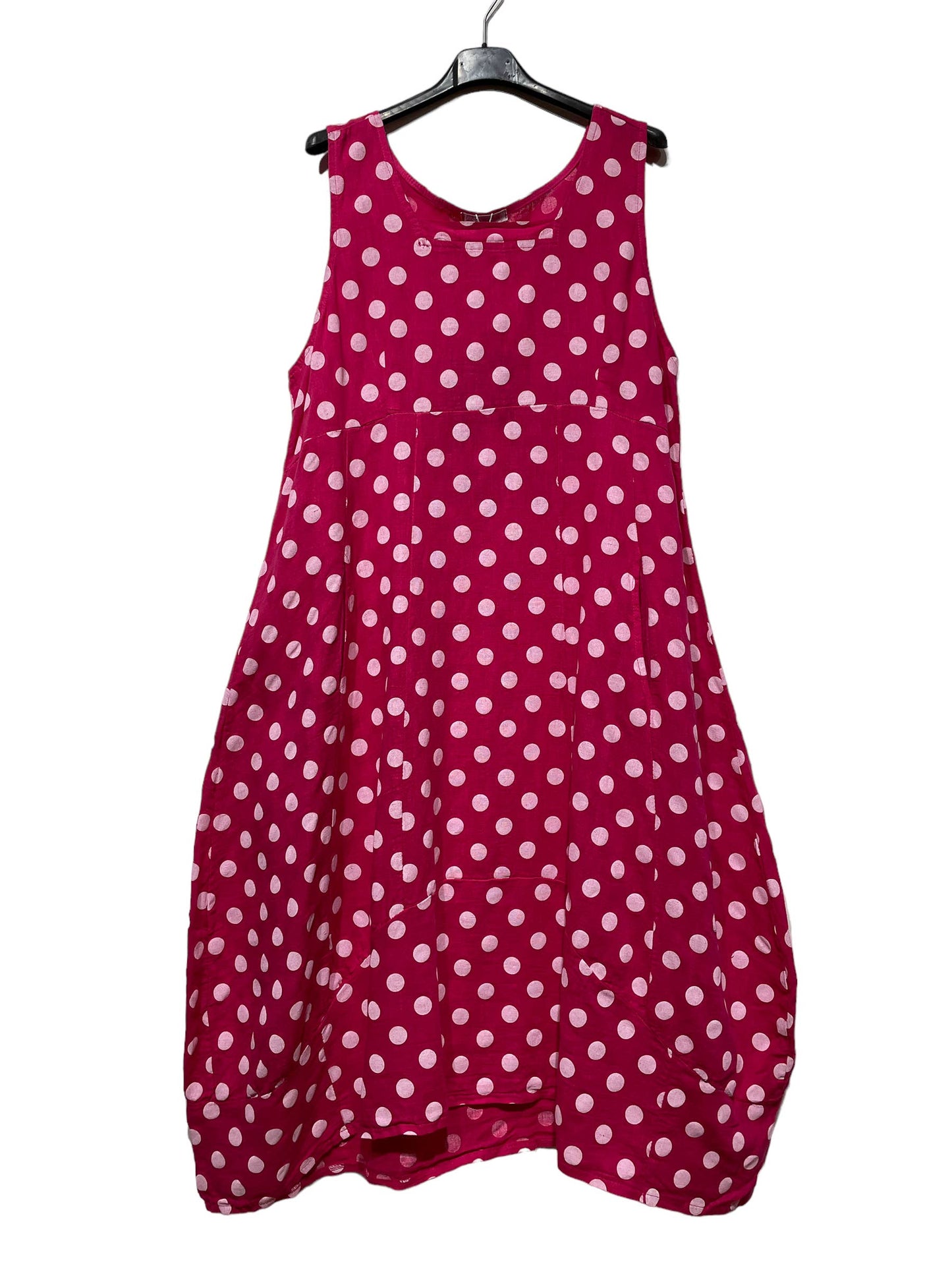 322 POLKA DOT DRESS IN LINEN SPRING SUMMER CLOTHING