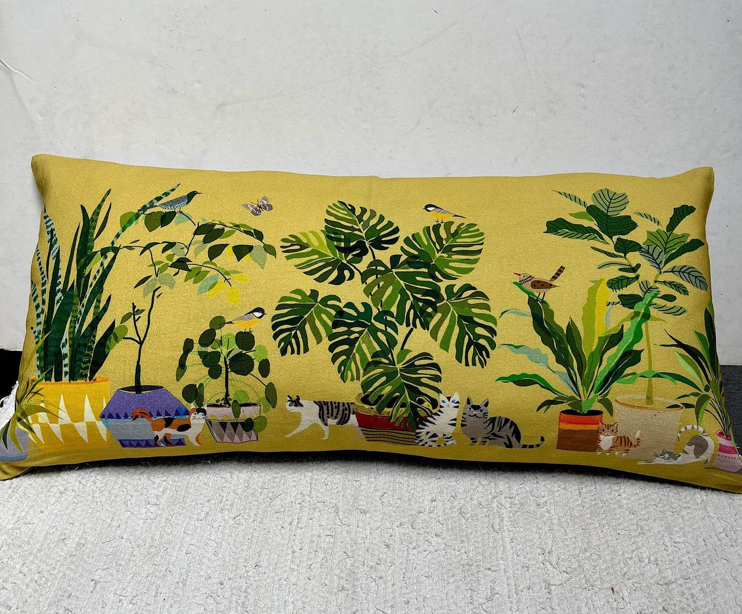 Pillow printed 16X32" Patio Garden Chartreuse