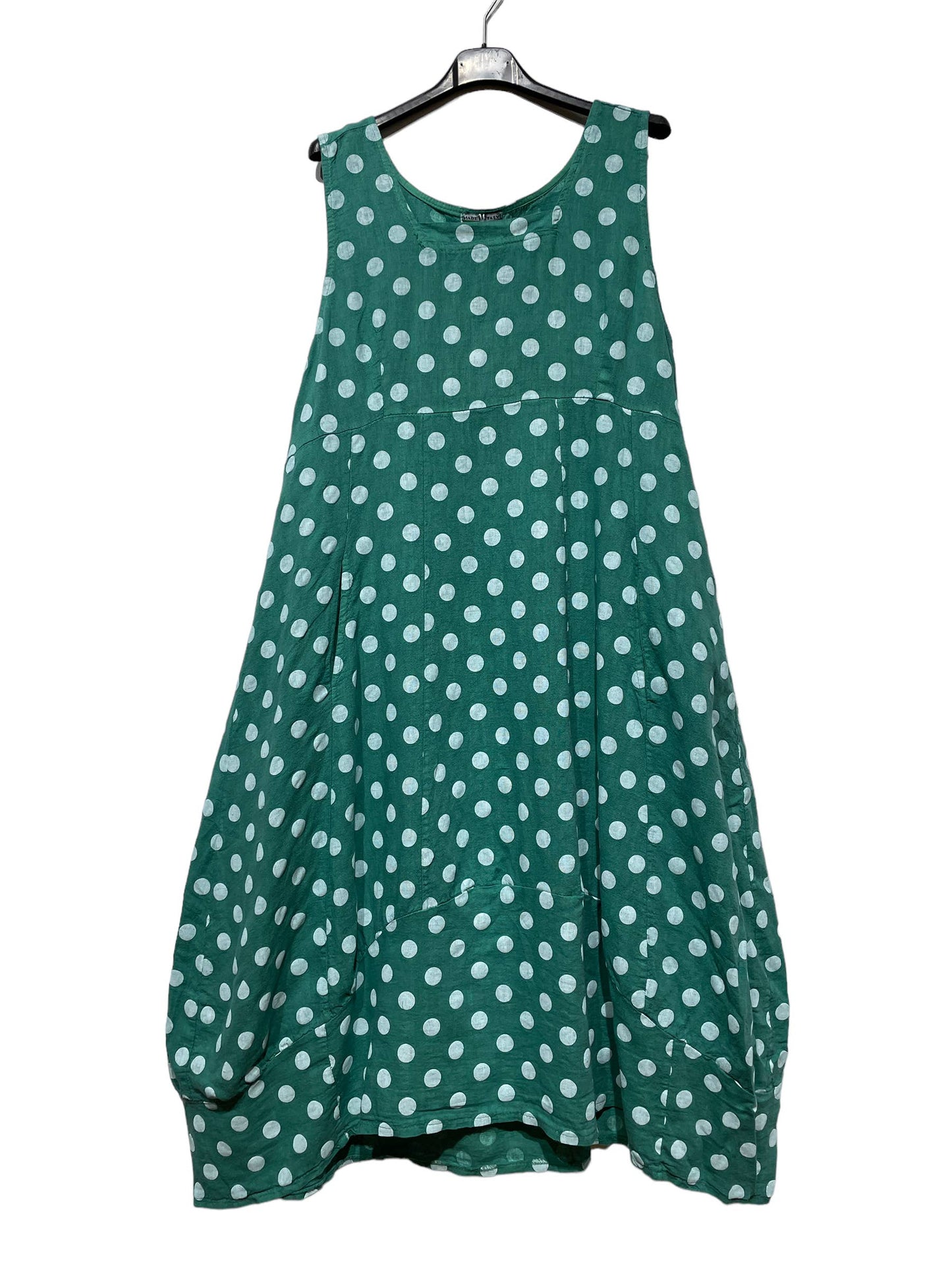 322 POLKA DOT DRESS IN LINEN SPRING SUMMER CLOTHING