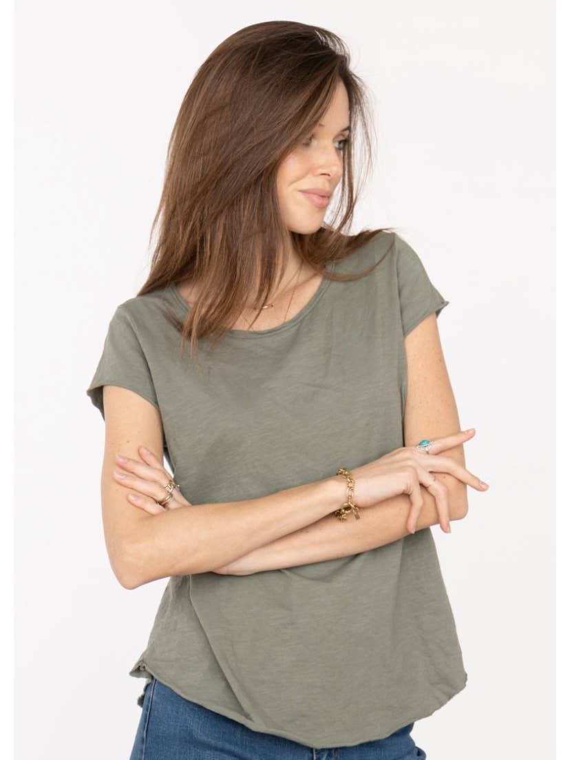COTTON T-SHIRT ROUND NECK, BASIC 8117