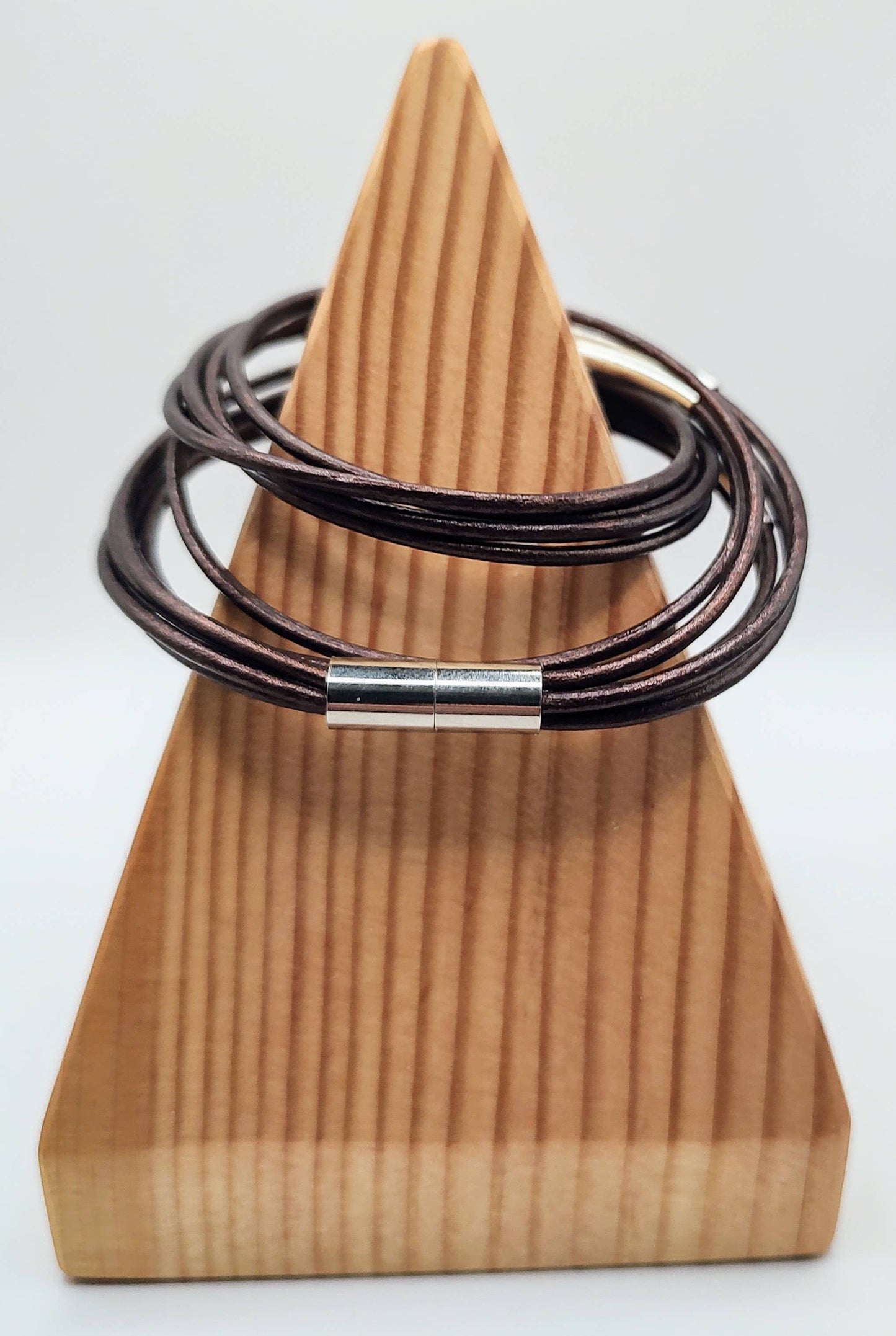 Metallic Bronze Original Double Leather Wrap Bracelet