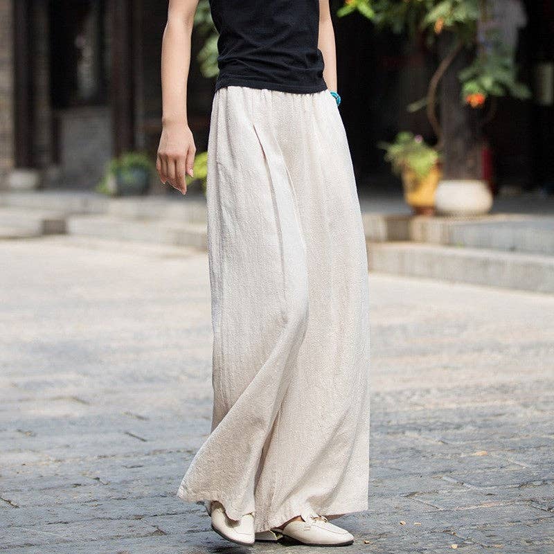 Solid Color Loose Wide Leg Pants