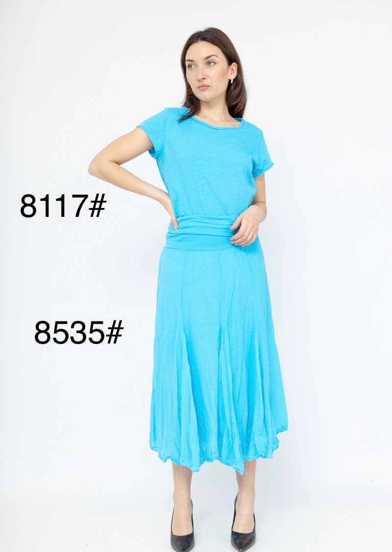 COTTON T-SHIRT ROUND NECK, BASIC 8117