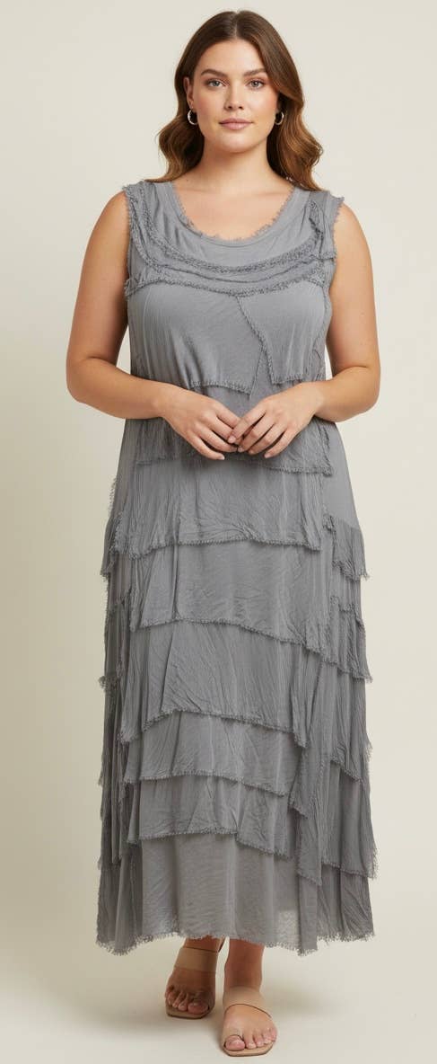 Silk Maxi Ruffle Dress
No Tariffs Will Be Added