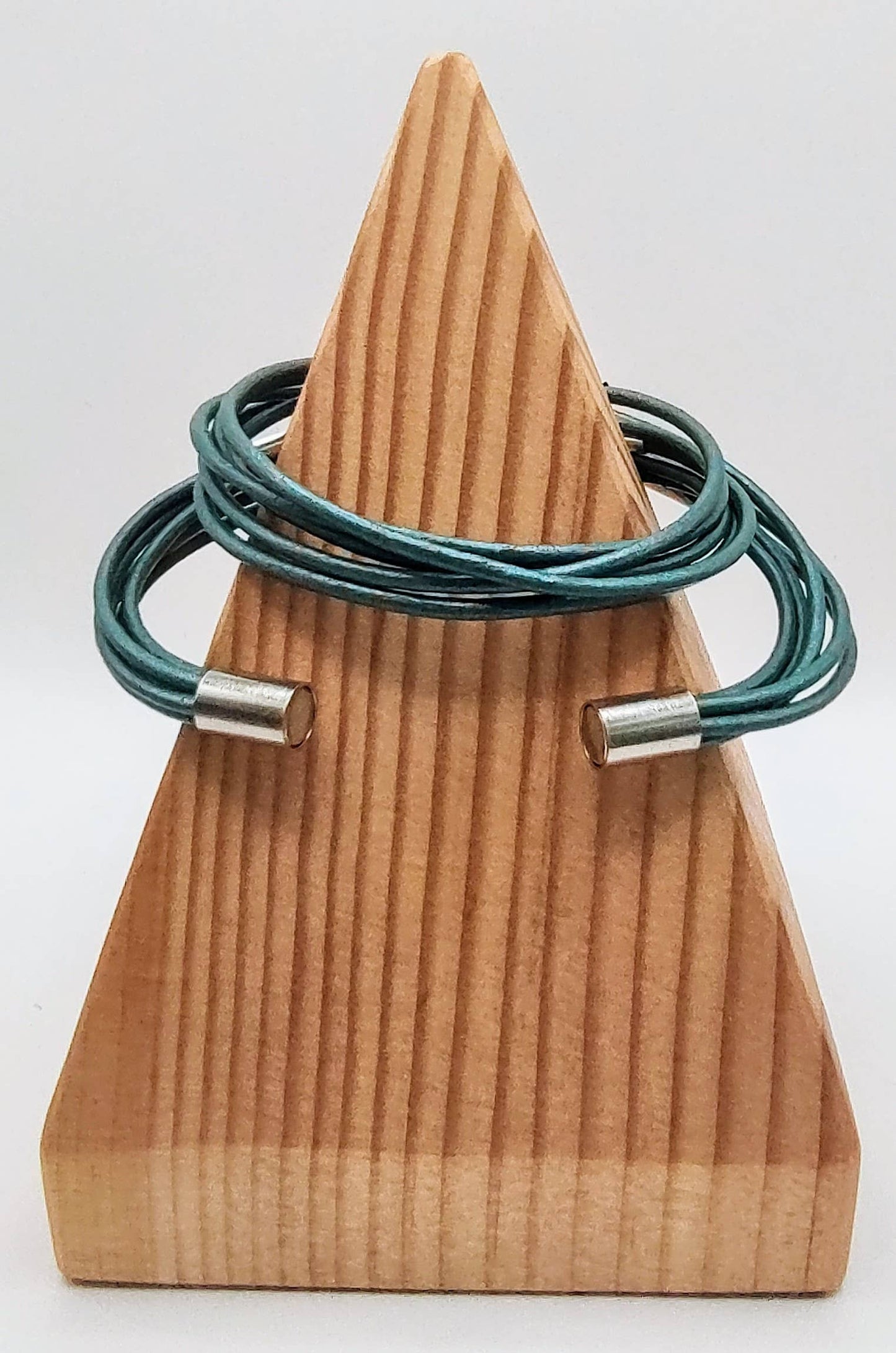 Metallic Turquoise Original Leather Wrap Bracelet