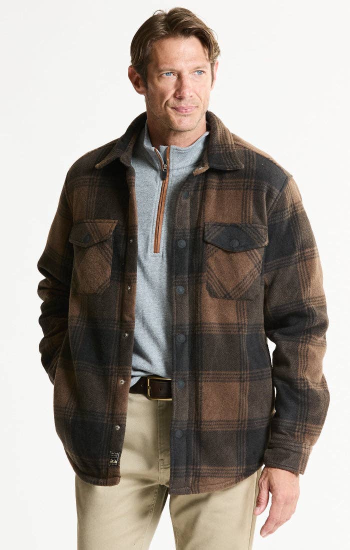 Sherpa Bonded Plaid Overshirt