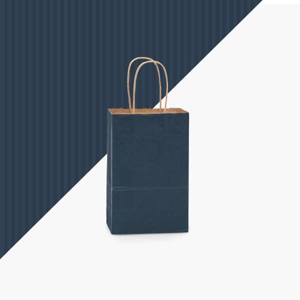 Recycled Shadow Stripe Kraft Paper Retail Shopping Bags