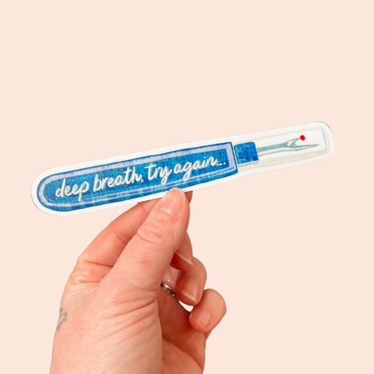 Seam Ripper Vinyl Stickers, Funny Sewing Quilt Sticker