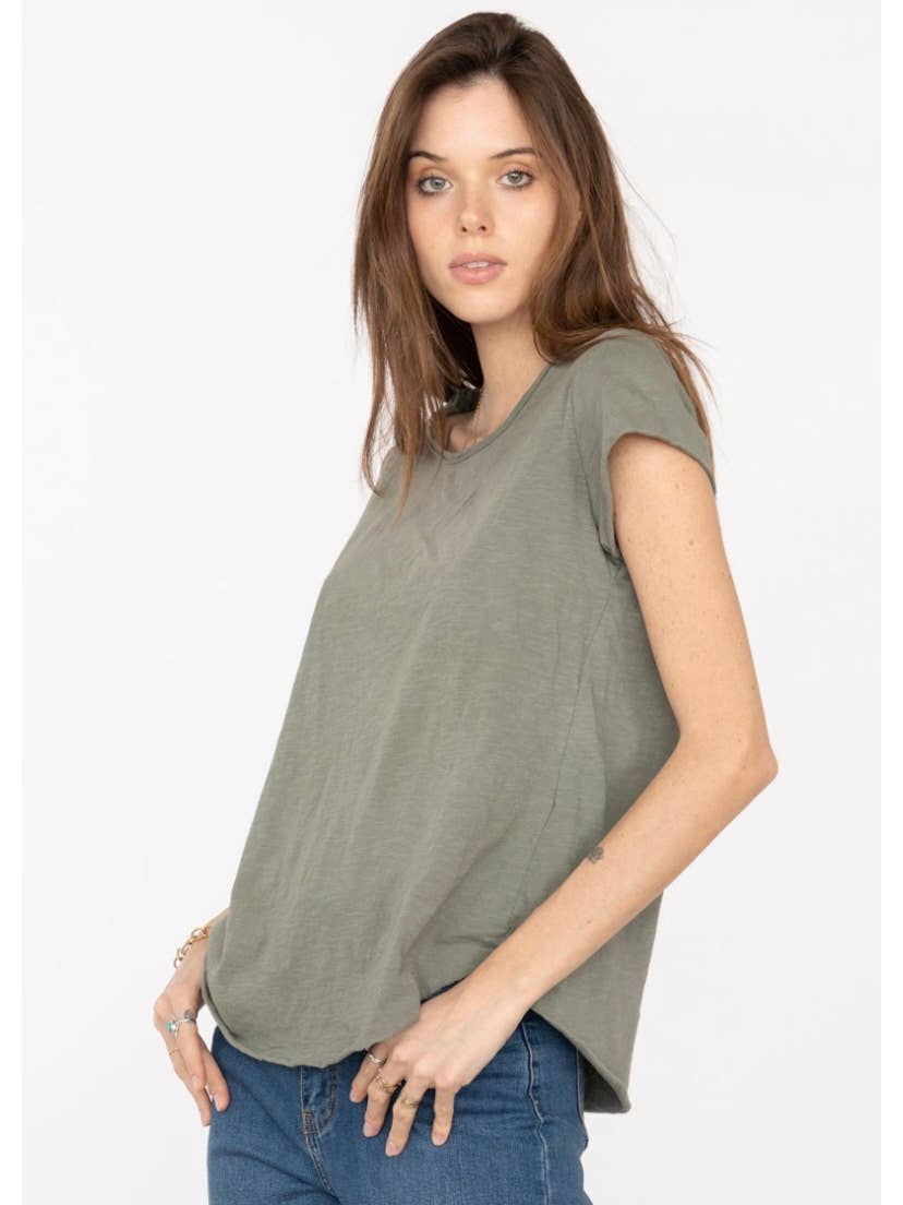 COTTON T-SHIRT ROUND NECK, BASIC 8117