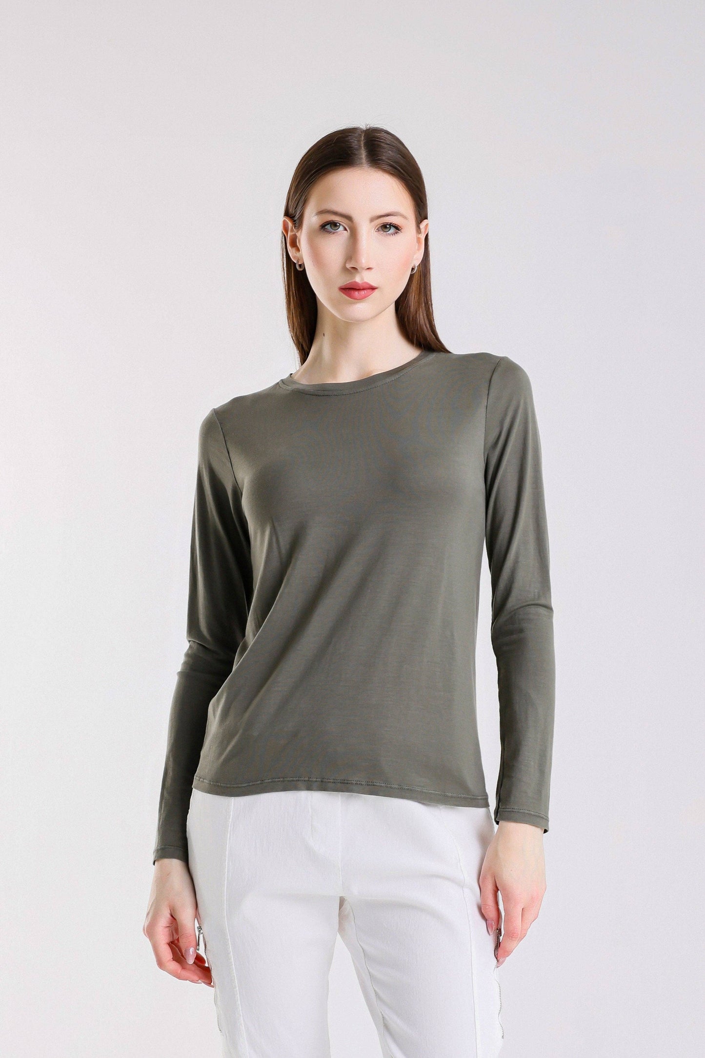 Renata Long Sleeve Crew Neck Tee (BLS432)