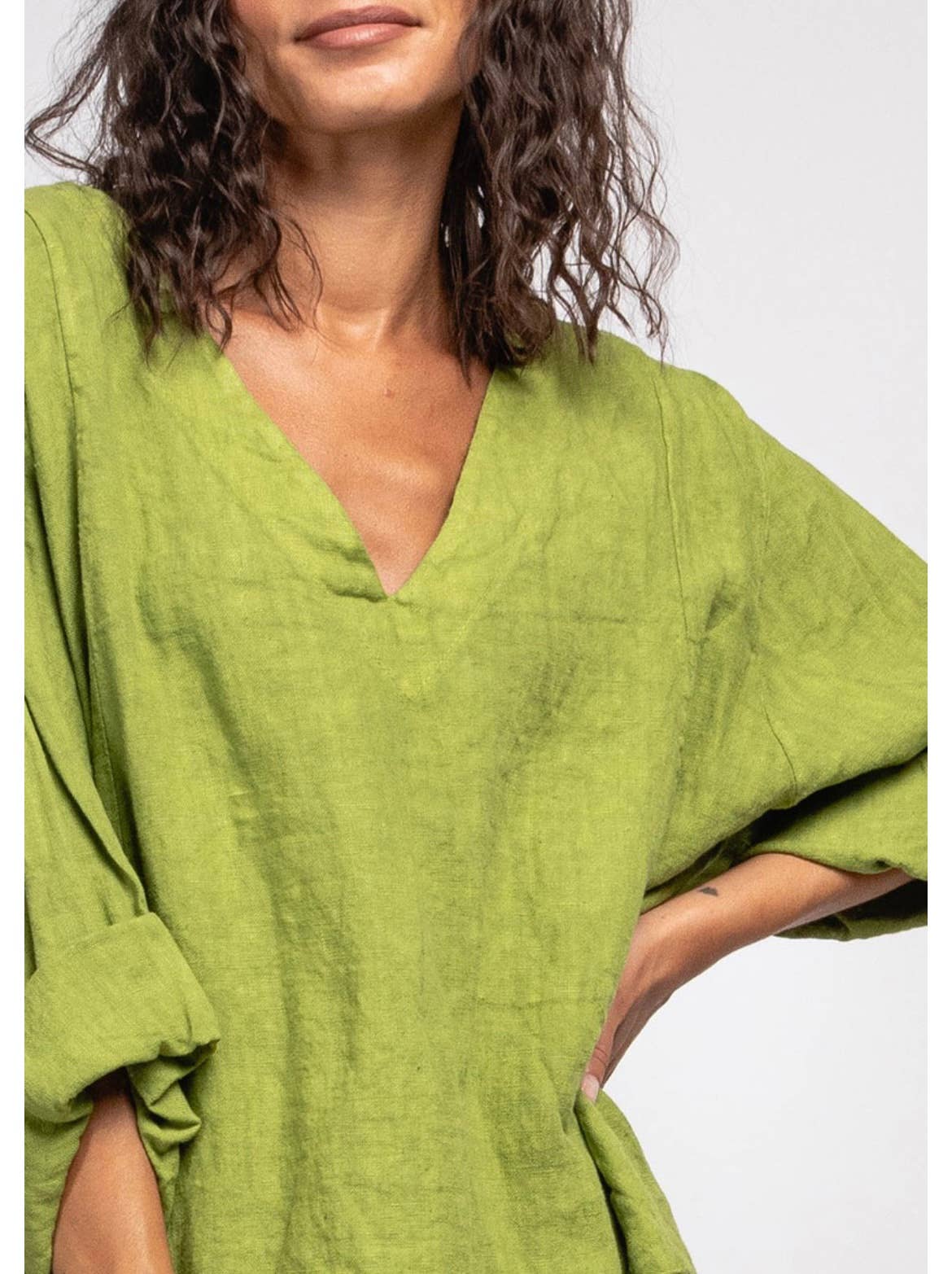 LINEN DRESS. 67188 MELANIA